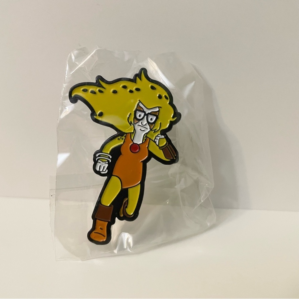 Bobs Burger Tina Belcher Enamel Metal Pin Double Rubber Backing Thunderbutts